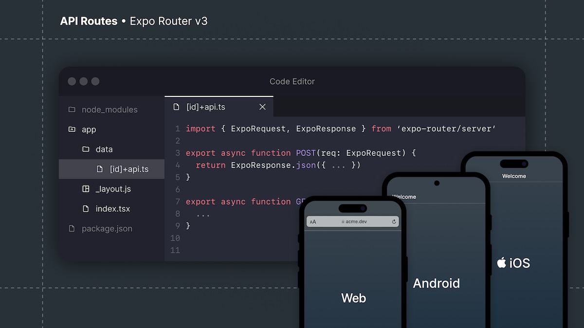 A cover image for Expo Router v3